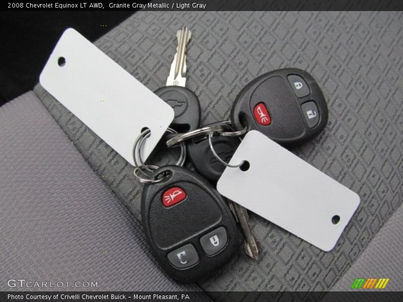 Granite Gray Metallic / Light Gray 2008 Chevrolet Equinox LT AWD