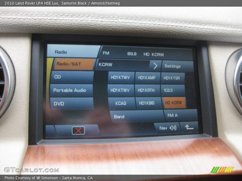 Controls of 2010 LR4 HSE Lux