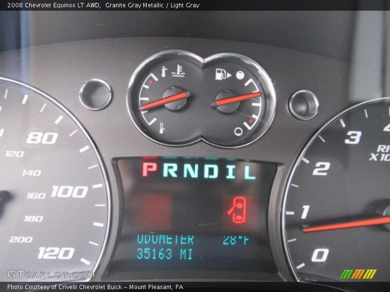 Granite Gray Metallic / Light Gray 2008 Chevrolet Equinox LT AWD