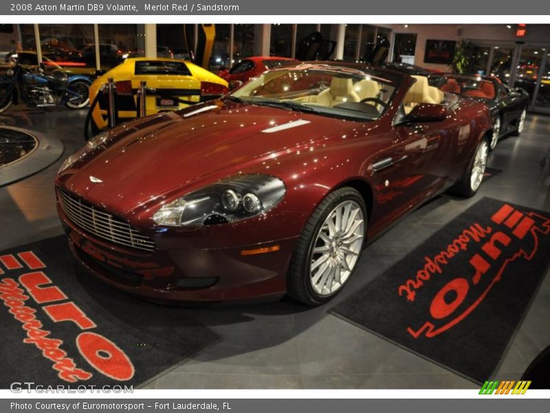 Merlot Red / Sandstorm 2008 Aston Martin DB9 Volante