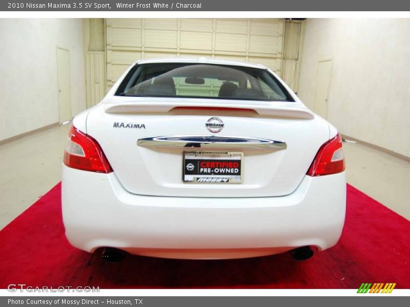 Winter Frost White / Charcoal 2010 Nissan Maxima 3.5 SV Sport