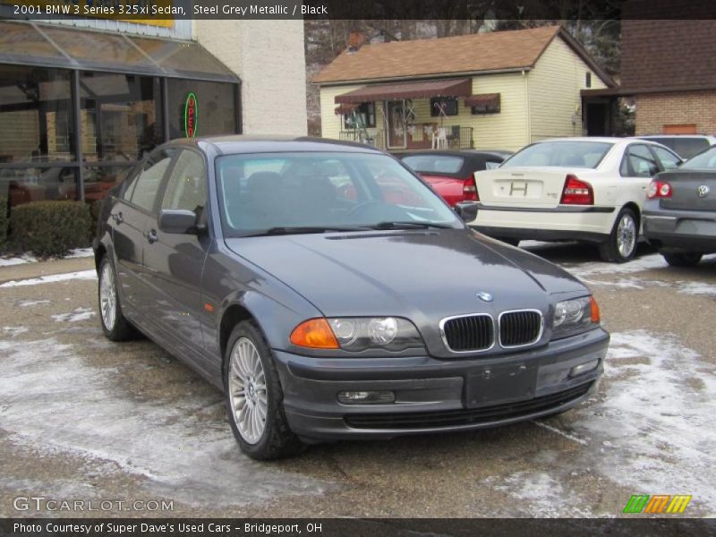 Steel Grey Metallic / Black 2001 BMW 3 Series 325xi Sedan