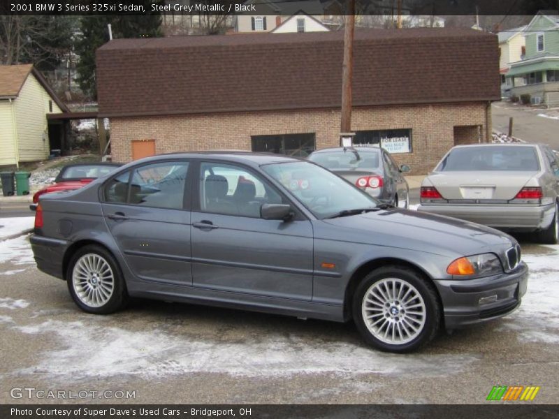 Steel Grey Metallic / Black 2001 BMW 3 Series 325xi Sedan