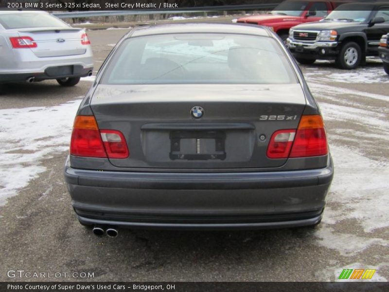Steel Grey Metallic / Black 2001 BMW 3 Series 325xi Sedan