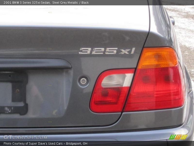 Steel Grey Metallic / Black 2001 BMW 3 Series 325xi Sedan