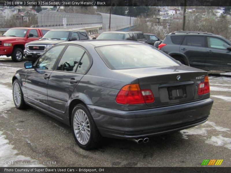 Steel Grey Metallic / Black 2001 BMW 3 Series 325xi Sedan