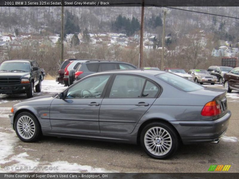 Steel Grey Metallic / Black 2001 BMW 3 Series 325xi Sedan