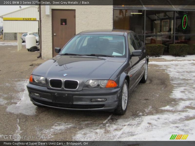 Steel Grey Metallic / Black 2001 BMW 3 Series 325xi Sedan