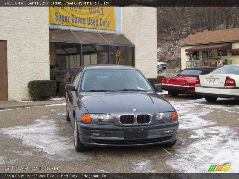 Steel Grey Metallic / Black 2001 BMW 3 Series 325xi Sedan