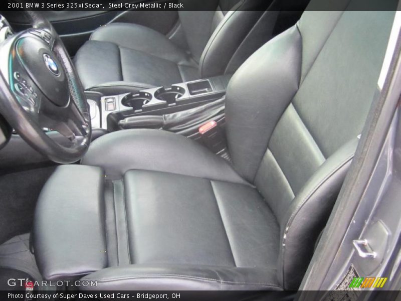Steel Grey Metallic / Black 2001 BMW 3 Series 325xi Sedan
