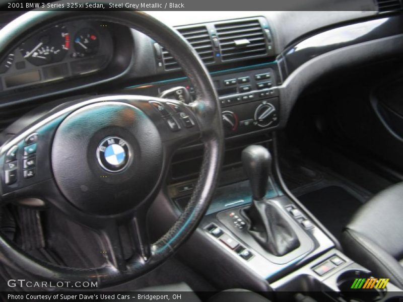 Steel Grey Metallic / Black 2001 BMW 3 Series 325xi Sedan