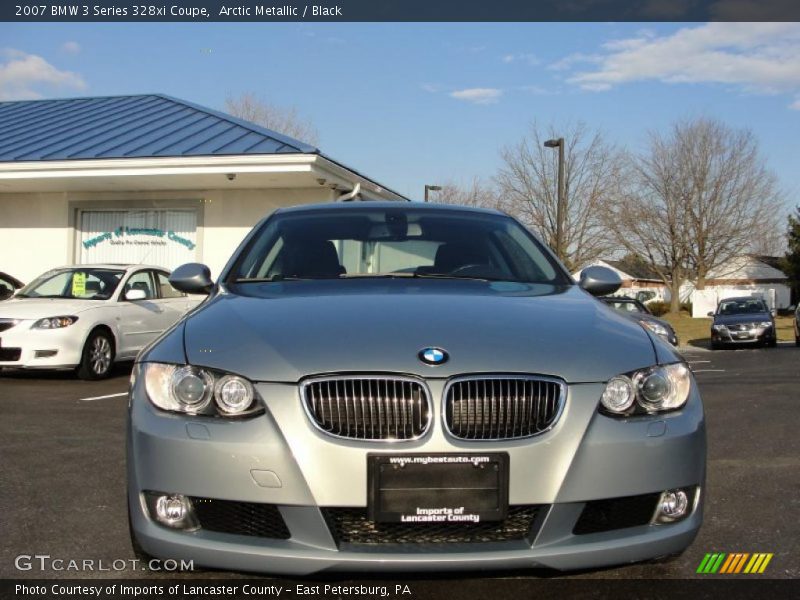 Arctic Metallic / Black 2007 BMW 3 Series 328xi Coupe