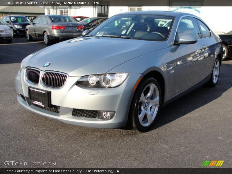 Arctic Metallic / Black 2007 BMW 3 Series 328xi Coupe