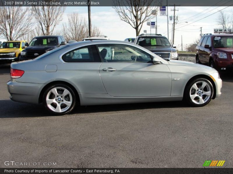 Arctic Metallic / Black 2007 BMW 3 Series 328xi Coupe