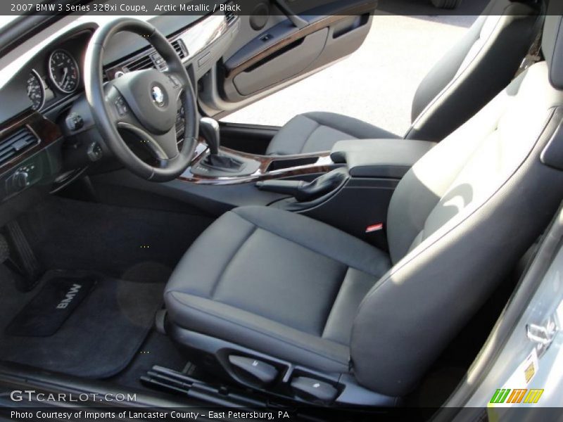 Arctic Metallic / Black 2007 BMW 3 Series 328xi Coupe