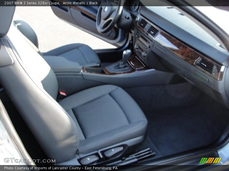 Arctic Metallic / Black 2007 BMW 3 Series 328xi Coupe