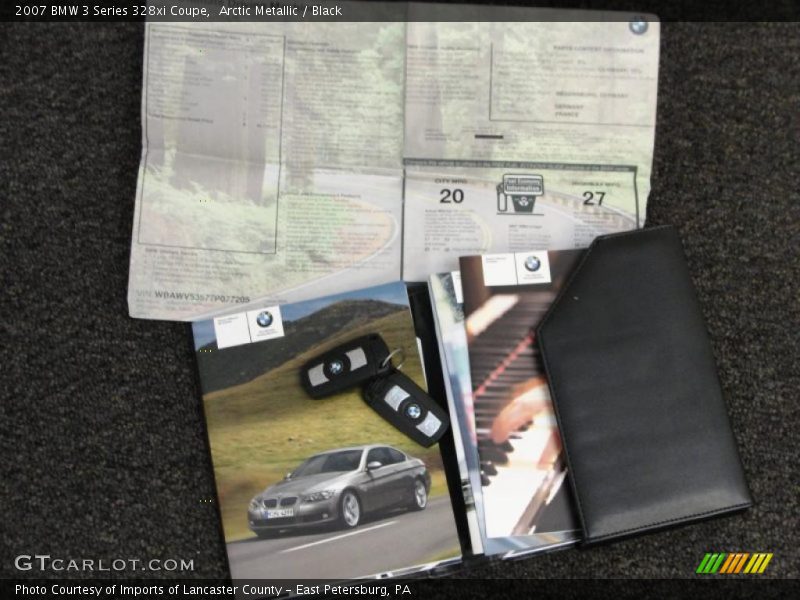 Arctic Metallic / Black 2007 BMW 3 Series 328xi Coupe