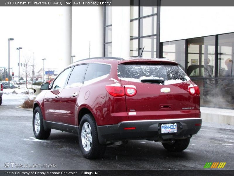 Red Jewel Tintcoat / Ebony 2010 Chevrolet Traverse LT AWD