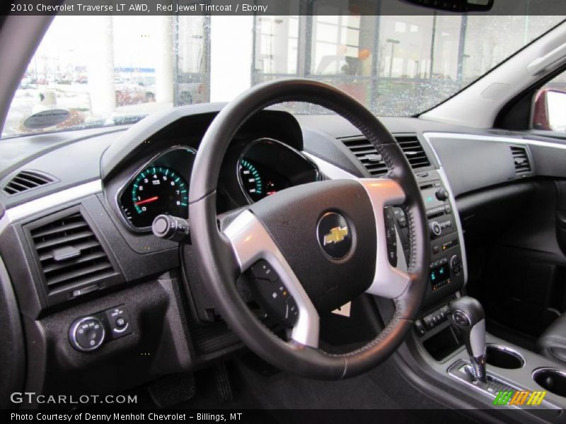 Red Jewel Tintcoat / Ebony 2010 Chevrolet Traverse LT AWD