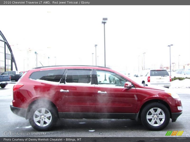 Red Jewel Tintcoat / Ebony 2010 Chevrolet Traverse LT AWD