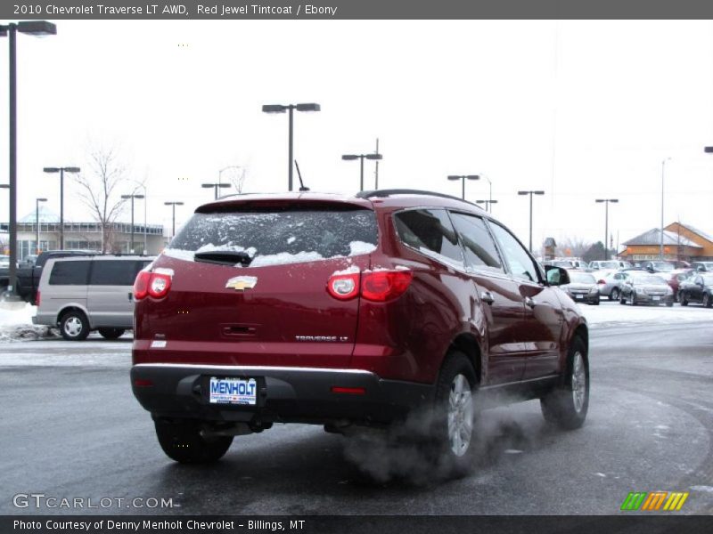 Red Jewel Tintcoat / Ebony 2010 Chevrolet Traverse LT AWD