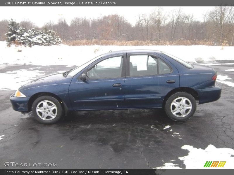 Indigo Blue Metallic / Graphite 2001 Chevrolet Cavalier LS Sedan