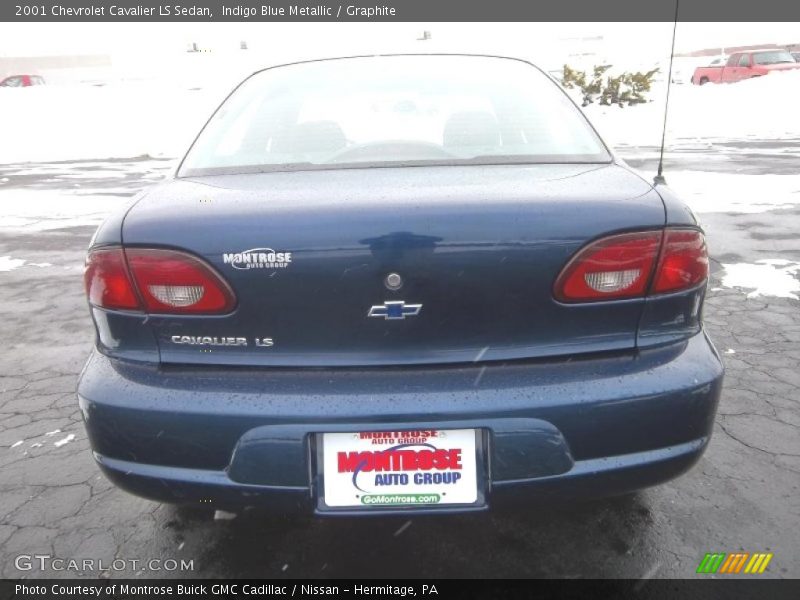 Indigo Blue Metallic / Graphite 2001 Chevrolet Cavalier LS Sedan