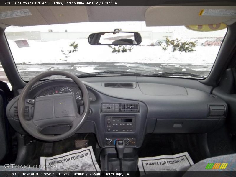 Indigo Blue Metallic / Graphite 2001 Chevrolet Cavalier LS Sedan