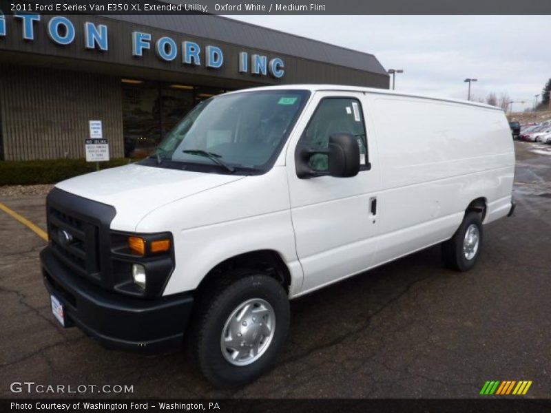 Oxford White / Medium Flint 2011 Ford E Series Van E350 XL Extended Utility