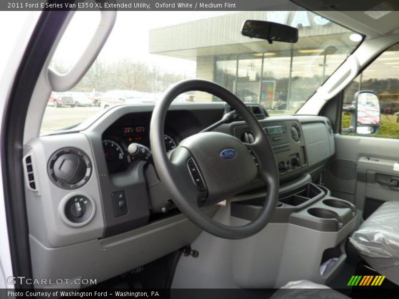 Oxford White / Medium Flint 2011 Ford E Series Van E350 XL Extended Utility