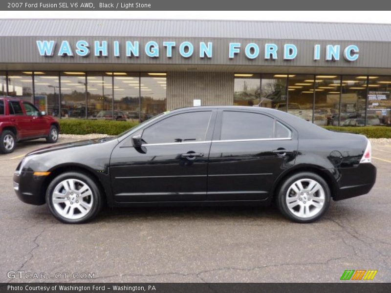 Black / Light Stone 2007 Ford Fusion SEL V6 AWD