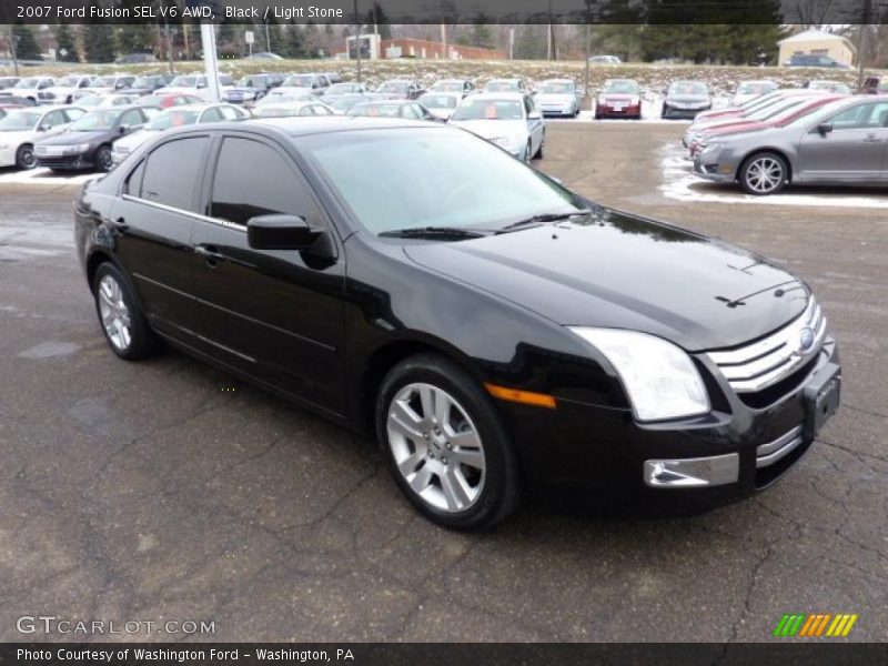 Black / Light Stone 2007 Ford Fusion SEL V6 AWD