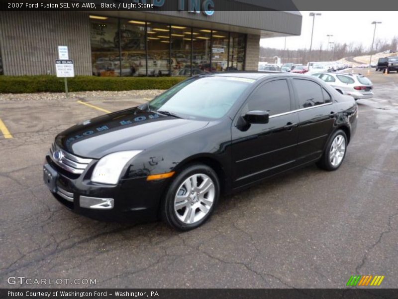 Black / Light Stone 2007 Ford Fusion SEL V6 AWD