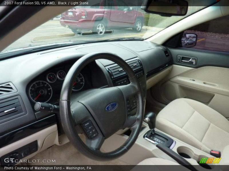 Black / Light Stone 2007 Ford Fusion SEL V6 AWD