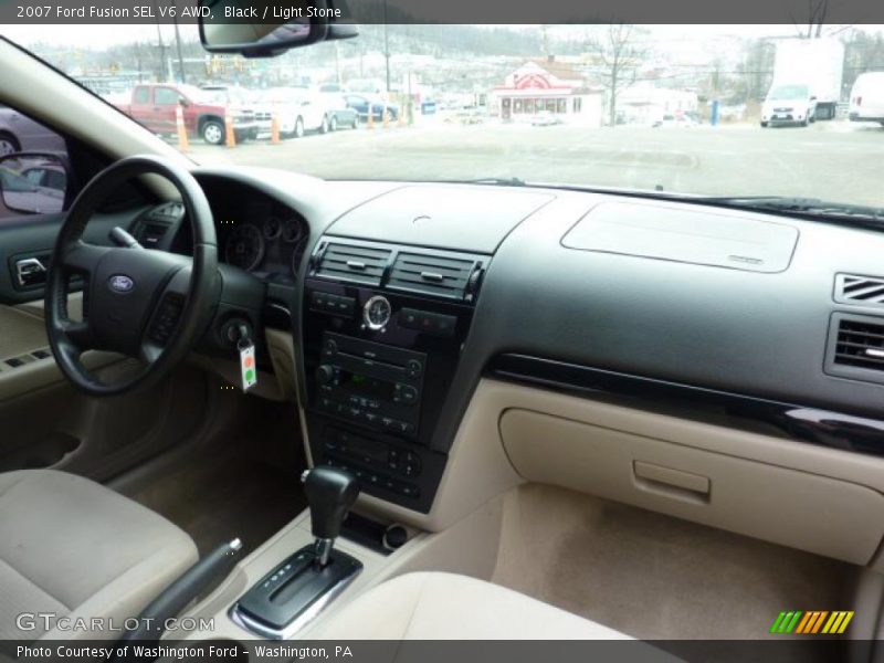 Black / Light Stone 2007 Ford Fusion SEL V6 AWD