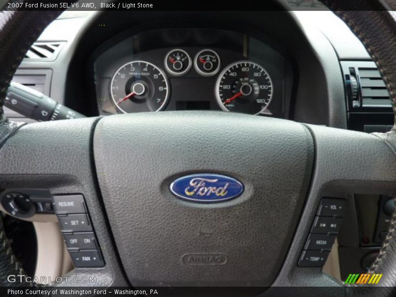 Black / Light Stone 2007 Ford Fusion SEL V6 AWD