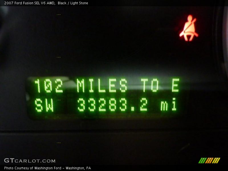Black / Light Stone 2007 Ford Fusion SEL V6 AWD