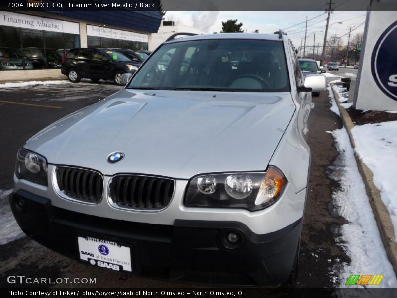 Titanium Silver Metallic / Black 2004 BMW X3 3.0i