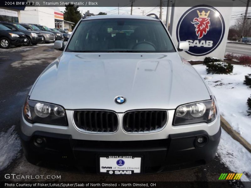 Titanium Silver Metallic / Black 2004 BMW X3 3.0i