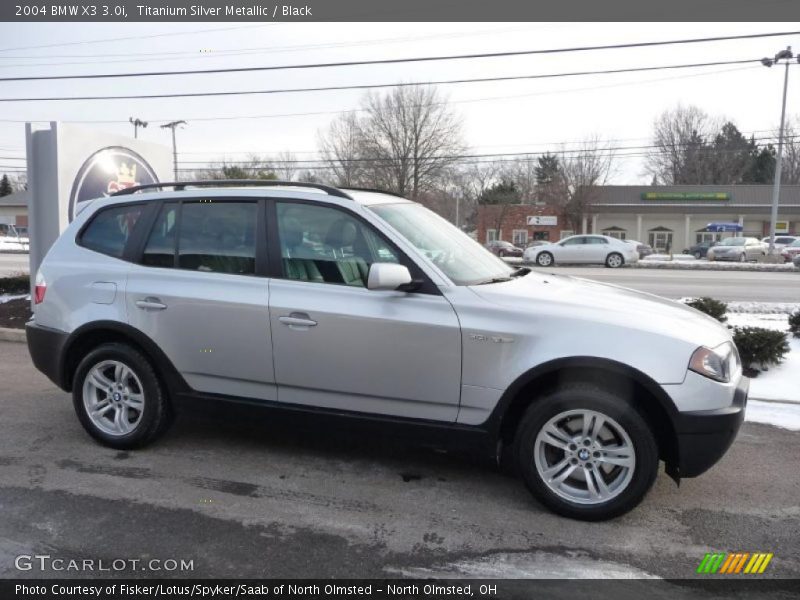 Titanium Silver Metallic / Black 2004 BMW X3 3.0i