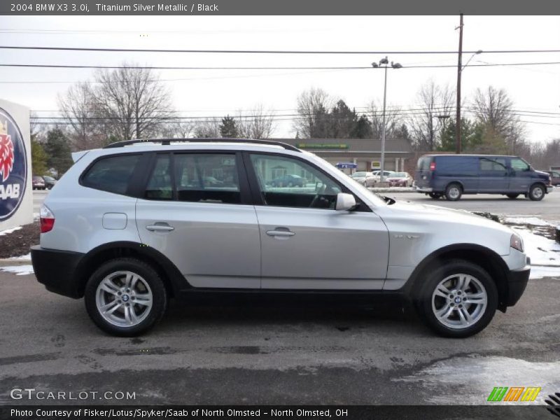Titanium Silver Metallic / Black 2004 BMW X3 3.0i
