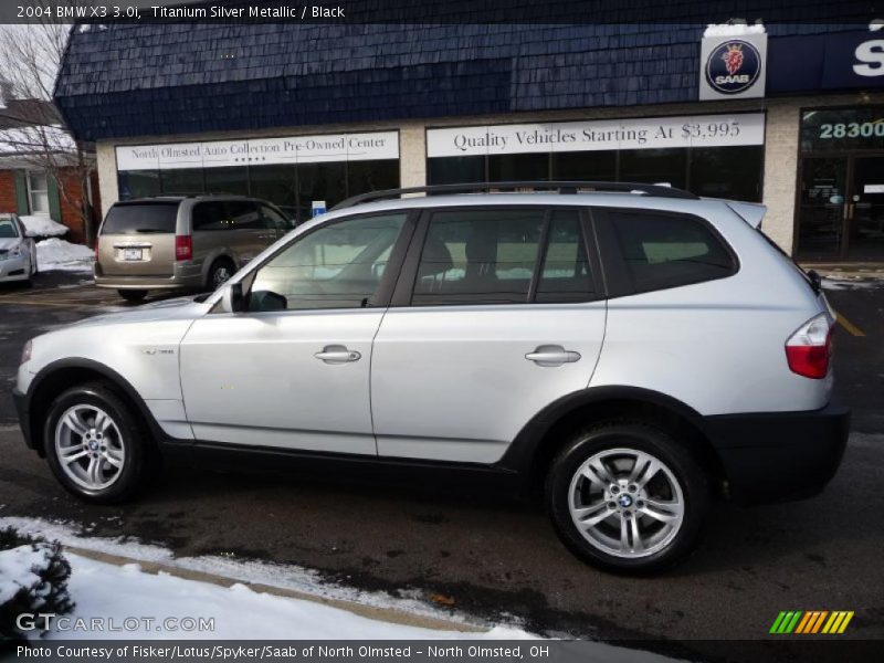Titanium Silver Metallic / Black 2004 BMW X3 3.0i