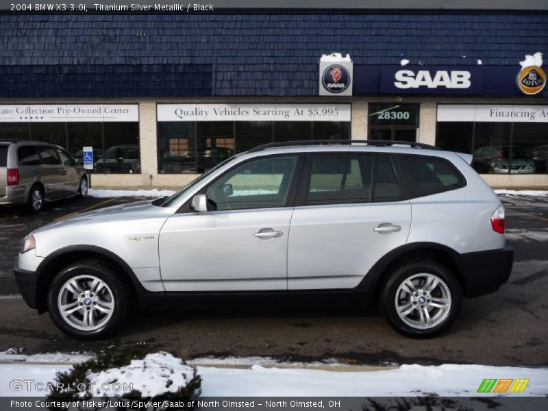 Titanium Silver Metallic / Black 2004 BMW X3 3.0i
