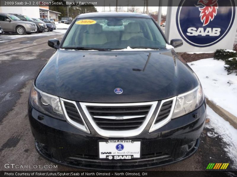 Black / Parchment 2009 Saab 9-3 2.0T Sport Sedan