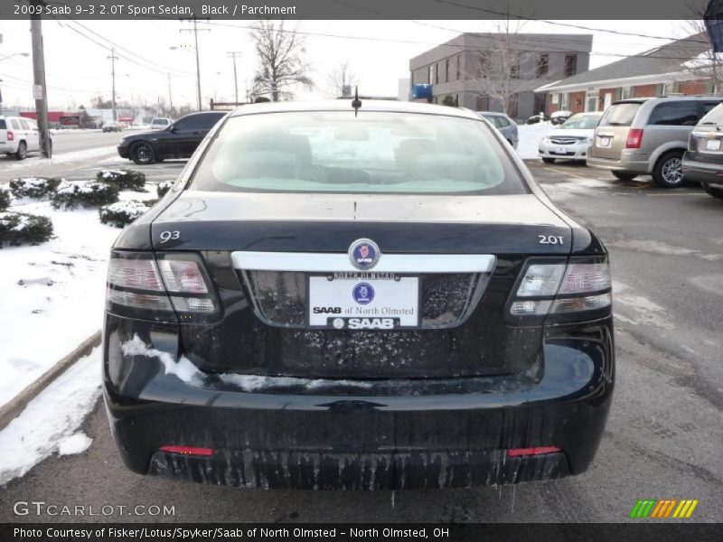 Black / Parchment 2009 Saab 9-3 2.0T Sport Sedan