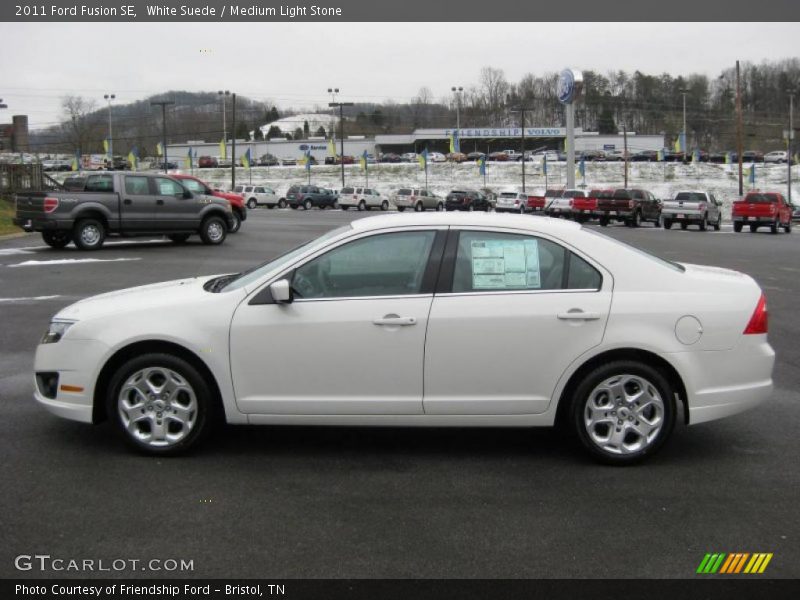White Suede / Medium Light Stone 2011 Ford Fusion SE