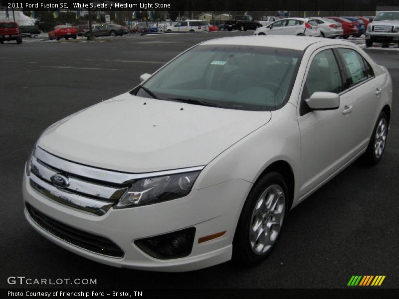 White Suede / Medium Light Stone 2011 Ford Fusion SE
