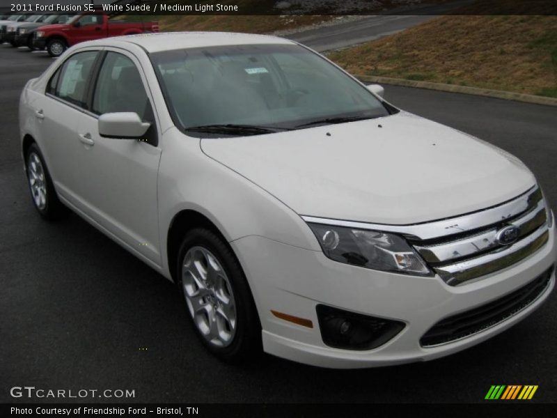White Suede / Medium Light Stone 2011 Ford Fusion SE