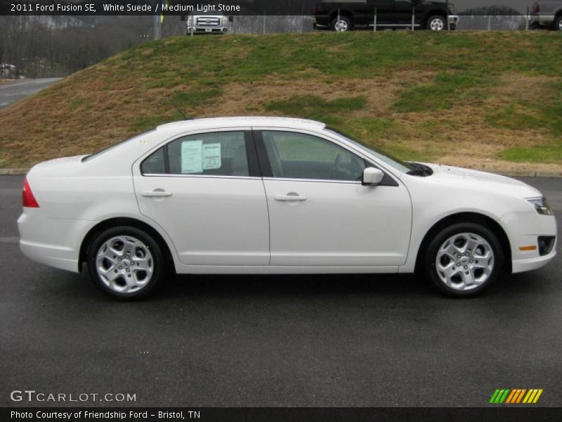White Suede / Medium Light Stone 2011 Ford Fusion SE