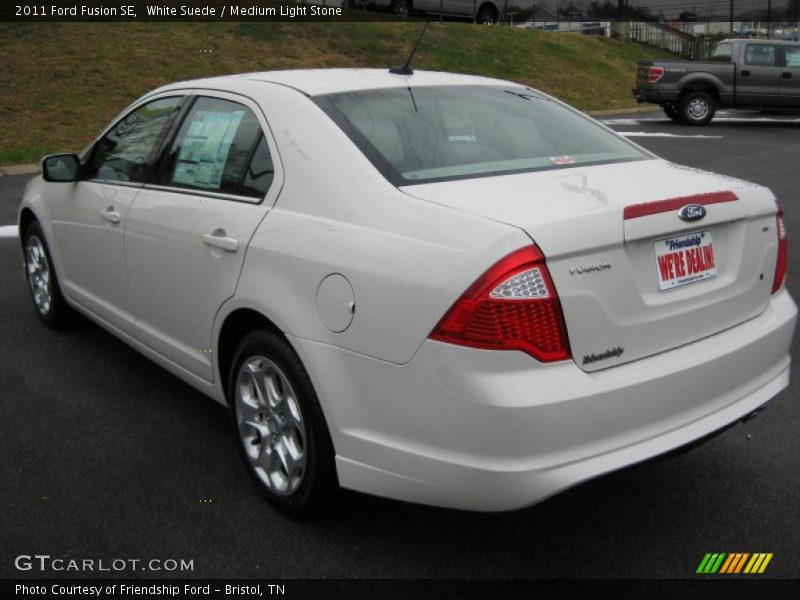 White Suede / Medium Light Stone 2011 Ford Fusion SE